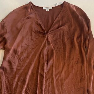 Vince Women's copper  silk top size S